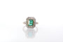 Bague 52 Bague émeraude et diamants en platine et or jaune 18k 58 Facettes 25556 25237