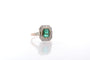 Bague 52 Bague émeraude et diamants en platine et or jaune 18k 58 Facettes 25556 25237