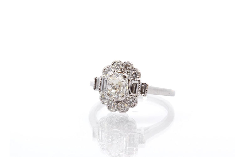Bague 53 Bague en or blanc 18k avec diamants 58 Facettes 25562 25007b