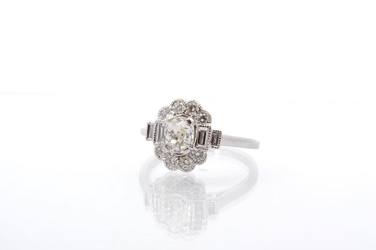 Bague 53 Bague en or blanc 18k avec diamants 58 Facettes 25562 25007b