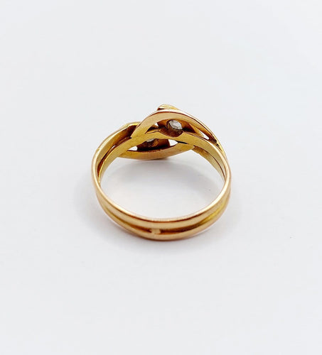 51 Bague serpent antique en or rose 18k et diamants 58 Facettes A07770
