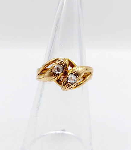 51 Bague serpent antique en or rose 18k et diamants 58 Facettes A07770