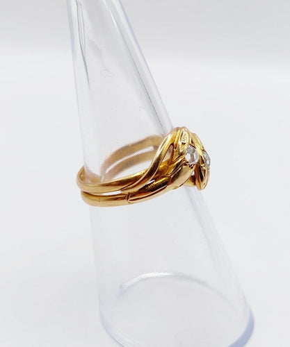 51 Bague serpent antique en or rose 18k et diamants 58 Facettes A07770