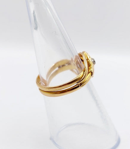 51 Bague serpent antique en or rose 18k et diamants 58 Facettes A07770