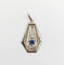 Art déco - Pendentif en or blanc, saphir et diamants 58 Facettes A07771