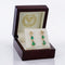 Boucles d'oreilles Boucles d'oreilles pendantes en or jaune 585, émeraudes et diamants 58 Facettes E0056