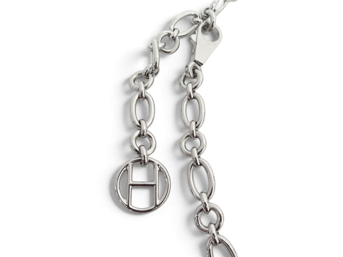 Hermès Olga - Collier en acier palladié breloques Kelly 58 Facettes 276749