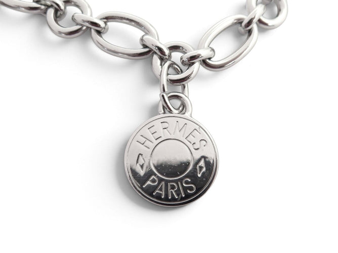 Hermès Olga - Collier en acier palladié breloques Kelly 58 Facettes 276749