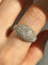 55.5 Bague dôme en or blanc et diamants 58 Facettes 284