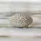 55.5 Bague dôme en or blanc et diamants 58 Facettes 284