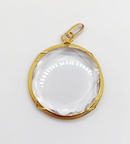 Pendentif porte-photo Art nouveau en or 18k 58 Facettes A07772