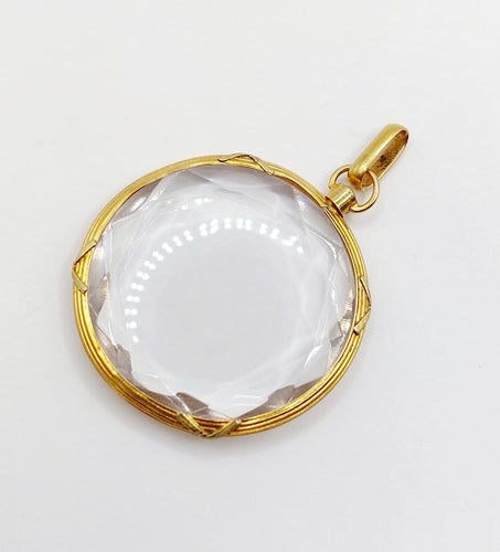 Pendentif porte-photo Art nouveau en or 18k 58 Facettes A07772