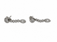 Boucles d'oreilles tombantes en platine et diamants 58 Facettes BOP/260070