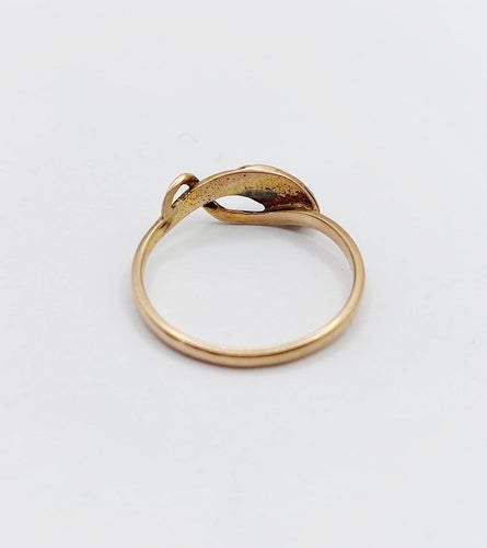 56 Bague serpent antique en or rose et rubis synthétique 58 Facettes A07774