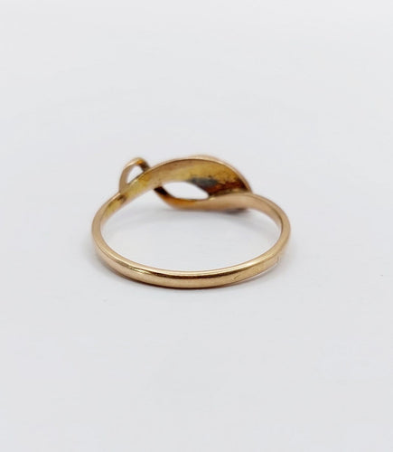 56 Bague serpent antique en or rose et rubis synthétique 58 Facettes A07774