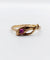56 Bague serpent antique en or rose et rubis synthétique 58 Facettes A07774