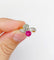 50 Bague toi et moi en or 18k, platine, diamant et rubis 58 Facettes A07775