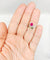 50 Bague toi et moi en or 18k, platine, diamant et rubis 58 Facettes A07775