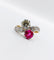 50 Bague toi et moi en or 18k, platine, diamant et rubis 58 Facettes A07775