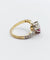 50 Bague toi et moi en or 18k, platine, diamant et rubis 58 Facettes A07775