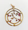 Pendentif Art nouveau en or 18k et rubis synthétiques 58 Facettes A07776