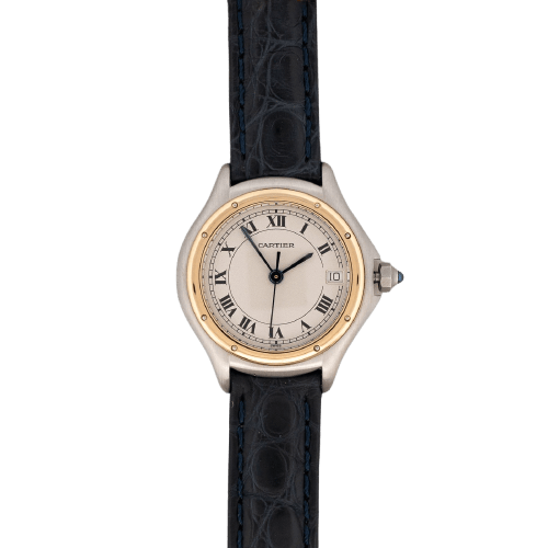 Cartier Cougar - Montre MM acier et or jaune, cadran ivoire