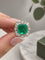 56 Bague cocktail en platine avec émeraude certifiée et diamants 58 Facettes 50515