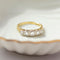 57 Bague demi-alliance ancienne en or jaune 585 et diamants 58 Facettes HJ062660