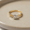 62 Bague solitaire Mid-Century en or 14K avec diamant 0,50 ct 58 Facettes HJ062661