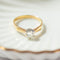 62 Bague solitaire Mid-Century en or 14K avec diamant 0,50 ct 58 Facettes HJ062661