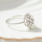63 Bague navette en or blanc 585 et diamants 58 Facettes HJ062651
