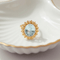 61 Bague cocktail en or jaune et aigue-marine 58 Facettes HJ062653