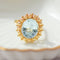 61 Bague cocktail en or jaune et aigue-marine 58 Facettes HJ062653