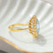 61 Bague cocktail en or jaune et aigue-marine 58 Facettes HJ062653
