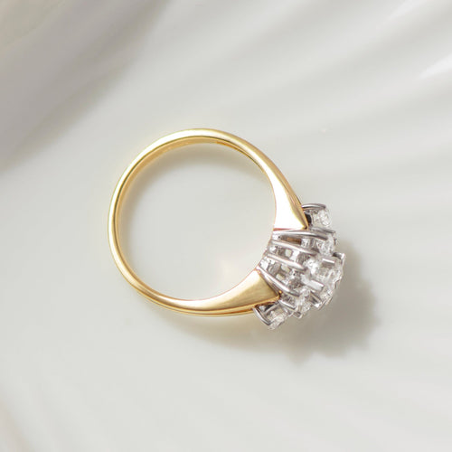 52 Wempe - Bague fleur en or jaune et diamants 58 Facettes HJ062658
