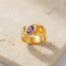 52 Cadeaux - Bague en or jaune, citrine et améthyste 58 Facettes HJ062650