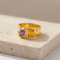 52 Cadeaux - Bague en or jaune, citrine et améthyste 58 Facettes HJ062650