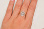 Bague 57 Bague marguerite plate en or jaune et blanc 18 carats, diamant 58 Facettes 4189