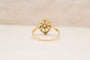 Bague 57 Bague marguerite plate en or jaune et blanc 18 carats, diamant 58 Facettes 4189