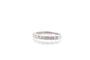 Bague 56 Demi-alliance - Bague en or blanc 18k et diamants 58 Facettes 25730 22384a