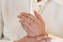 Bague 56 Demi-alliance - Bague en or blanc 18k et diamants 58 Facettes 25730 22384a