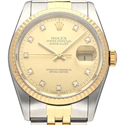 Rolex - Montre Datejust 16233G révisée en or et acier