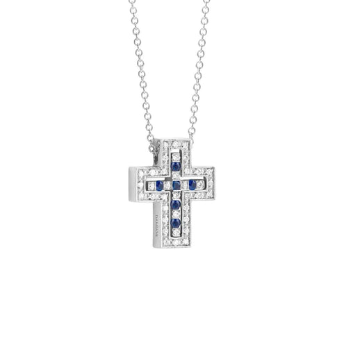 Damiani Belle Époque - Collier en or blanc, diamants et saphirs 58 Facettes 23460