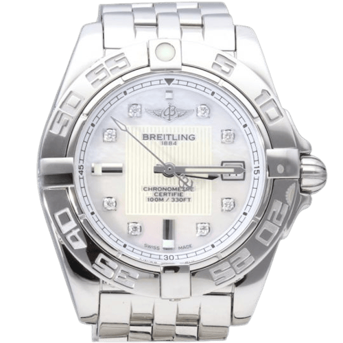 Breitling - Montre Cockpit Lady Galactic 32 en acier et diamants