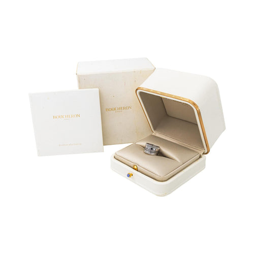 52 Boucheron - Bague Quatre en or blanc et PVD noir 58 Facettes 4660883RV