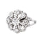 55 Bague marguerite en or blanc et diamants 58 Facettes 4951652CN