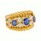 53 Bague en or jaune, saphirs et diamants 58 Facettes 5481897CN