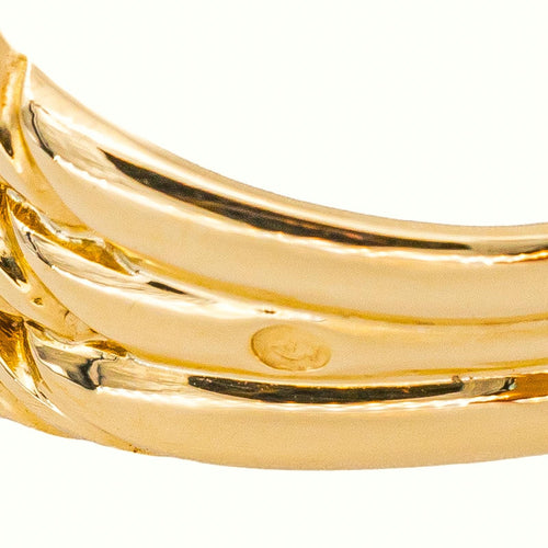 53 Bague en or jaune, saphirs et diamants 58 Facettes 5481897CN