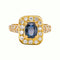 50 Bague en or jaune avec saphir et diamants 58 Facettes 5660362CN