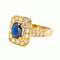 50 Bague en or jaune avec saphir et diamants 58 Facettes 5660362CN